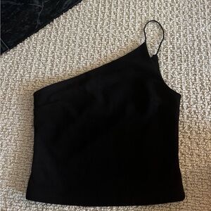 Black One-Shoulder Top
